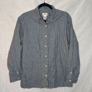 TALBOT VINTAGE BLUE GINGHAM BUTTON DOWN (M)